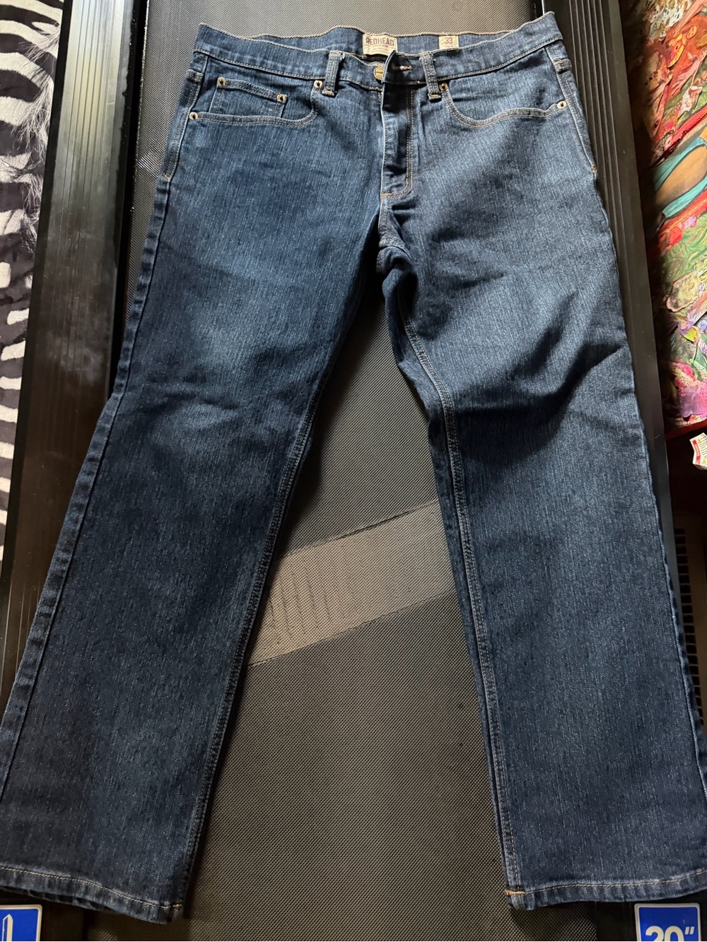 Redhead Men's Dark Blue Straight-boot cut Jeans